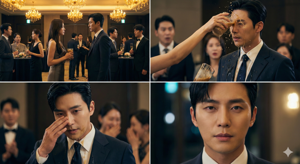 Cold coffee dripped from his face. Laughter filled the room. He slowly stood up, looked her in the eyes… and spoke.